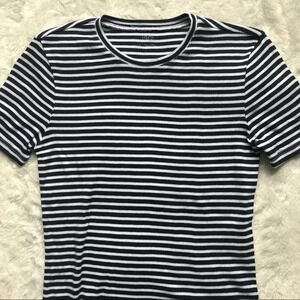 NWOT 1901 Striped Crewneck  Tee